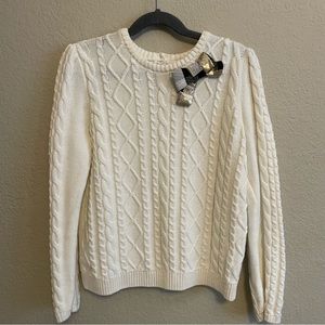 Girls Cream Gymboree Holiday Sweater - size 10